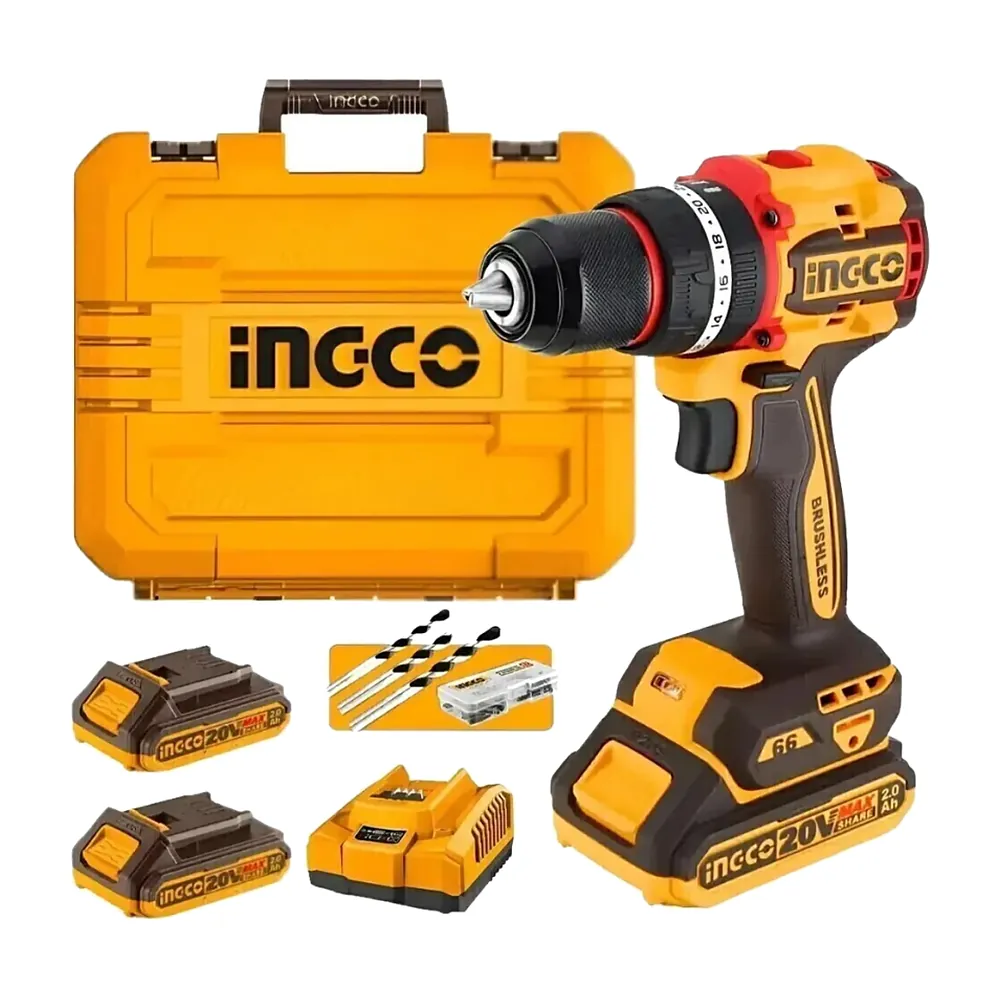 Taladro Percutor Inalámbrico 20V 66 Nm Brushless INGCO CIDLI20668